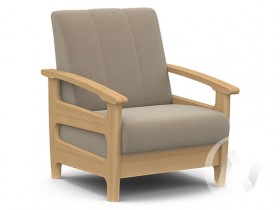 Кресло для отдыха Омега (бук лак/CATANIA LATTE) в Большегривском - bolshegrivskoe.katalogmebeli.com | фото