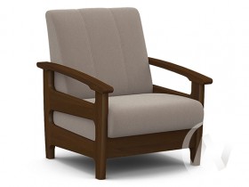 Кресло для отдыха Омега (орех лак/CATANIA COCOA) в Большегривском - bolshegrivskoe.katalogmebeli.com | фото