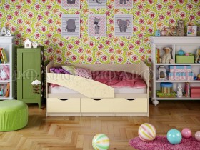 Кровать Бабочки 2,0м (Ваниль матовый) в Большегривском - bolshegrivskoe.katalogmebeli.com | фото