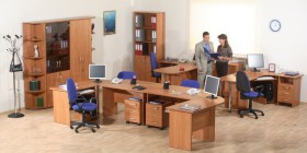 Мебель для персонала Альфа 61 Ольха в Большегривском - bolshegrivskoe.katalogmebeli.com | фото